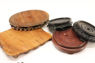 Collection of Carved Wooden Vase Stands