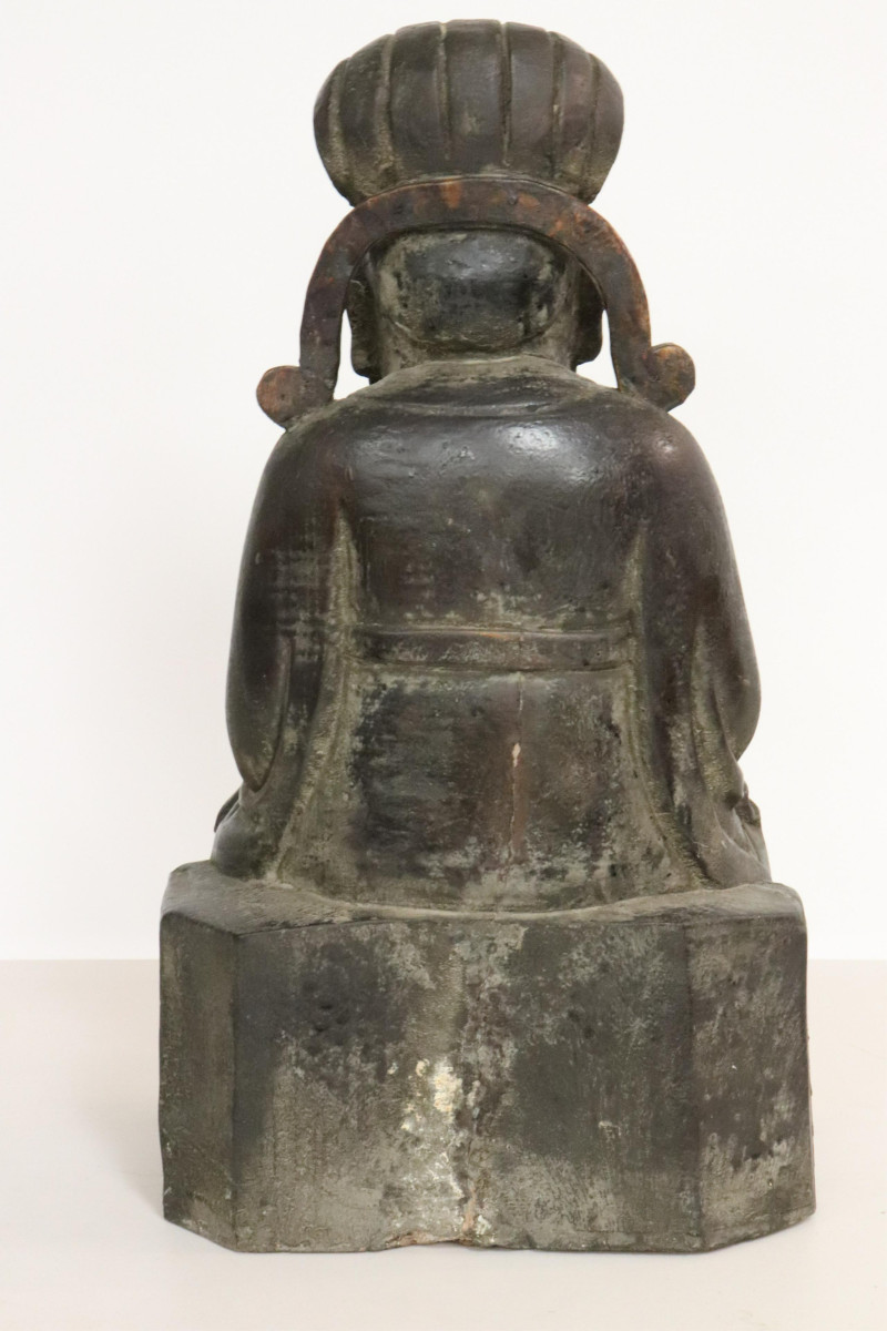 Chinese Large Wood Prosperity Figure