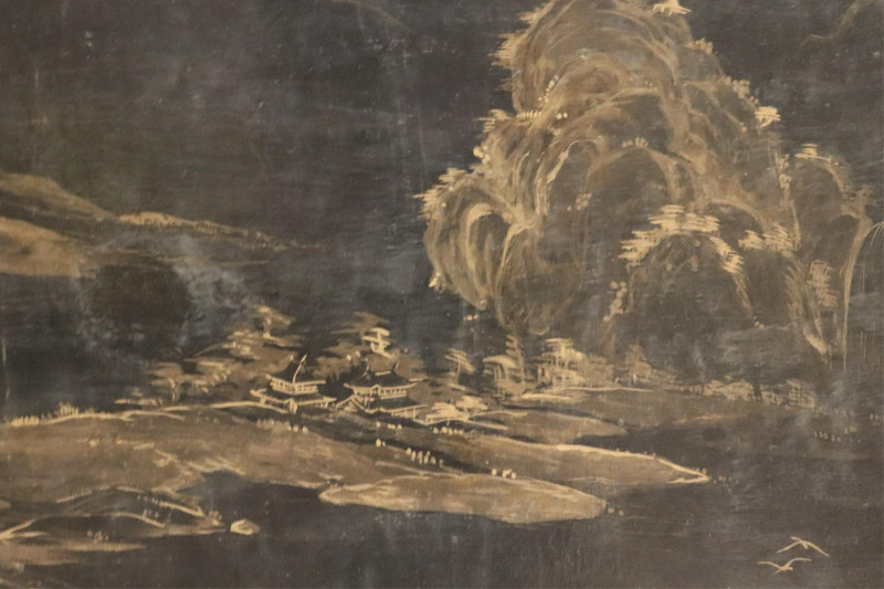 Painted Chinese Lacquer Panel, circa 1900