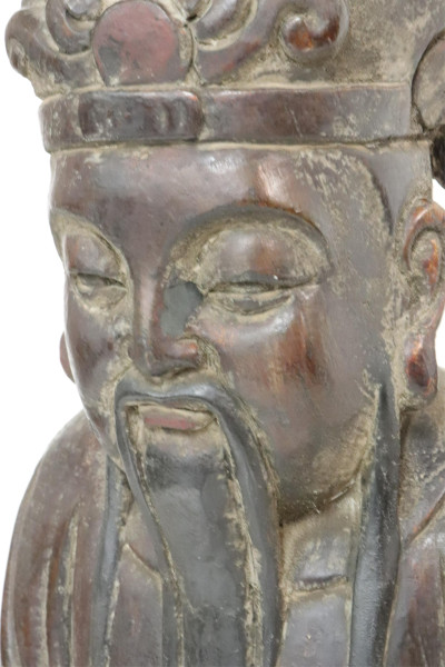 Chinese Large Wood Prosperity Figure