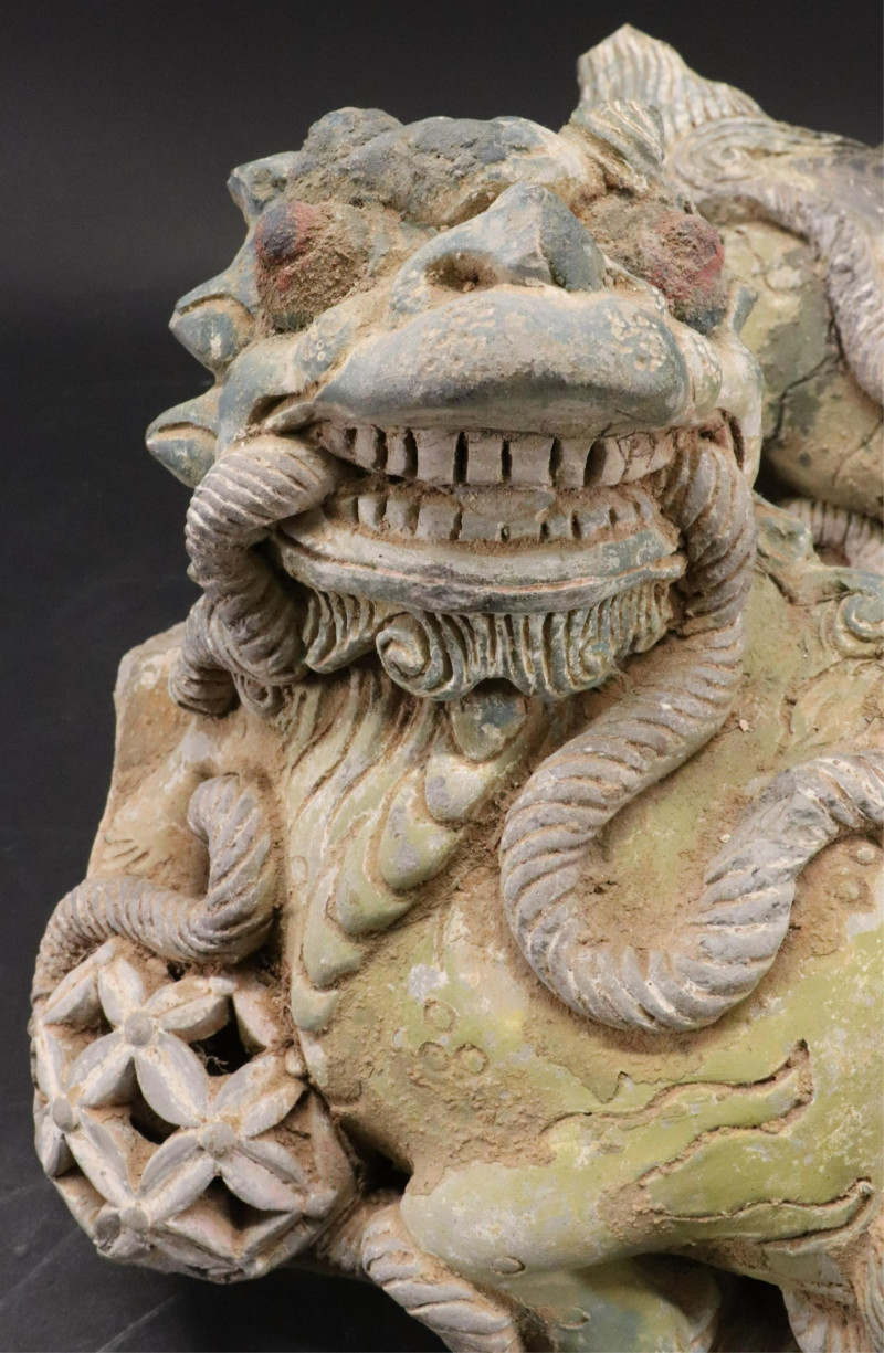 Pair Ming Dynasty Lion Tiles