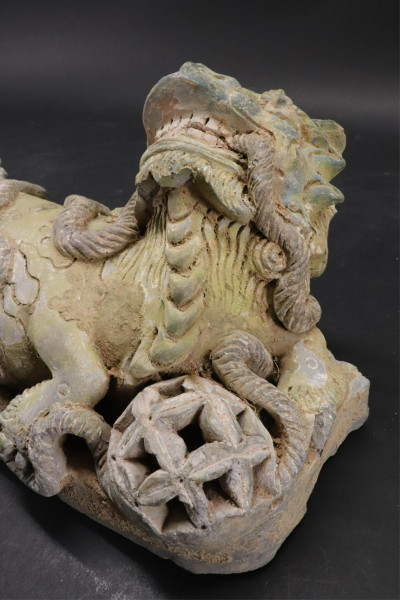 Pair Ming Dynasty Lion Tiles