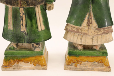 Pair Large Ming Dynasty Figures