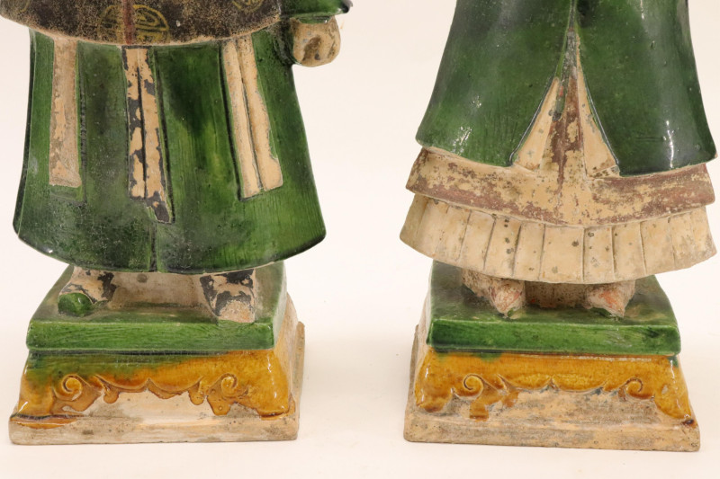 Pair Large Ming Dynasty Figures