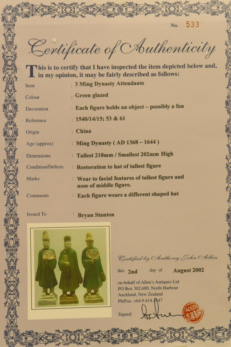 Three Ming Dynasty Attendants