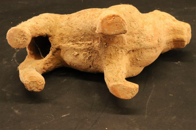 Three Han Dynasty Terracotta Standing Dogs