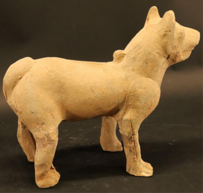 Three Han Dynasty Terracotta Standing Dogs