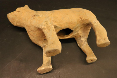 Three Han Dynasty Terracotta Standing Dogs