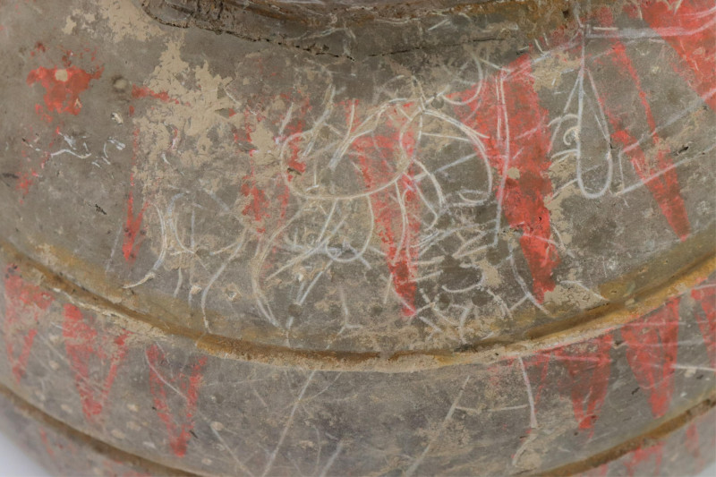 Han Dynasty Terracotta Lidded Vessel