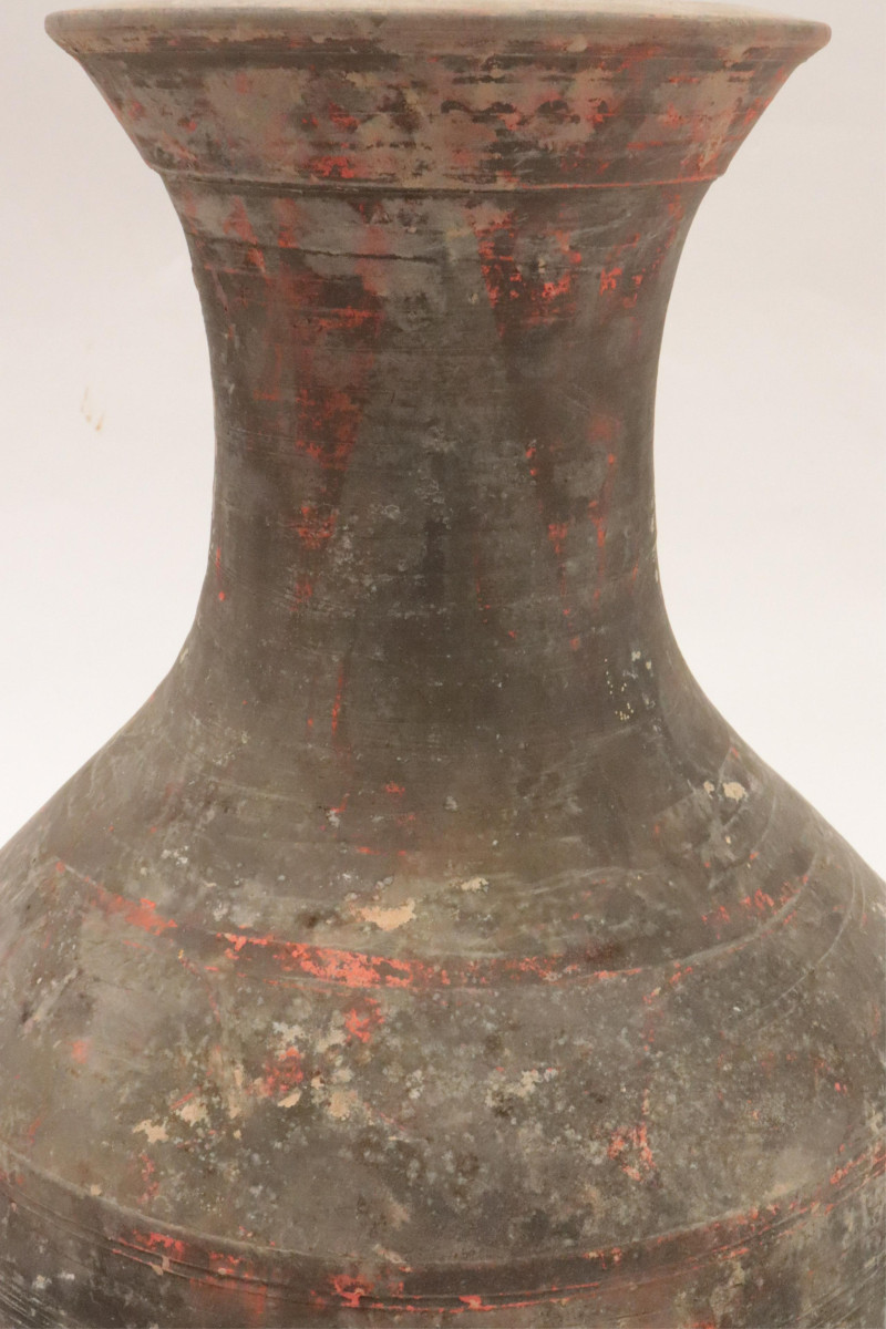 Two Han Dynasty Terracotta Hu Jars