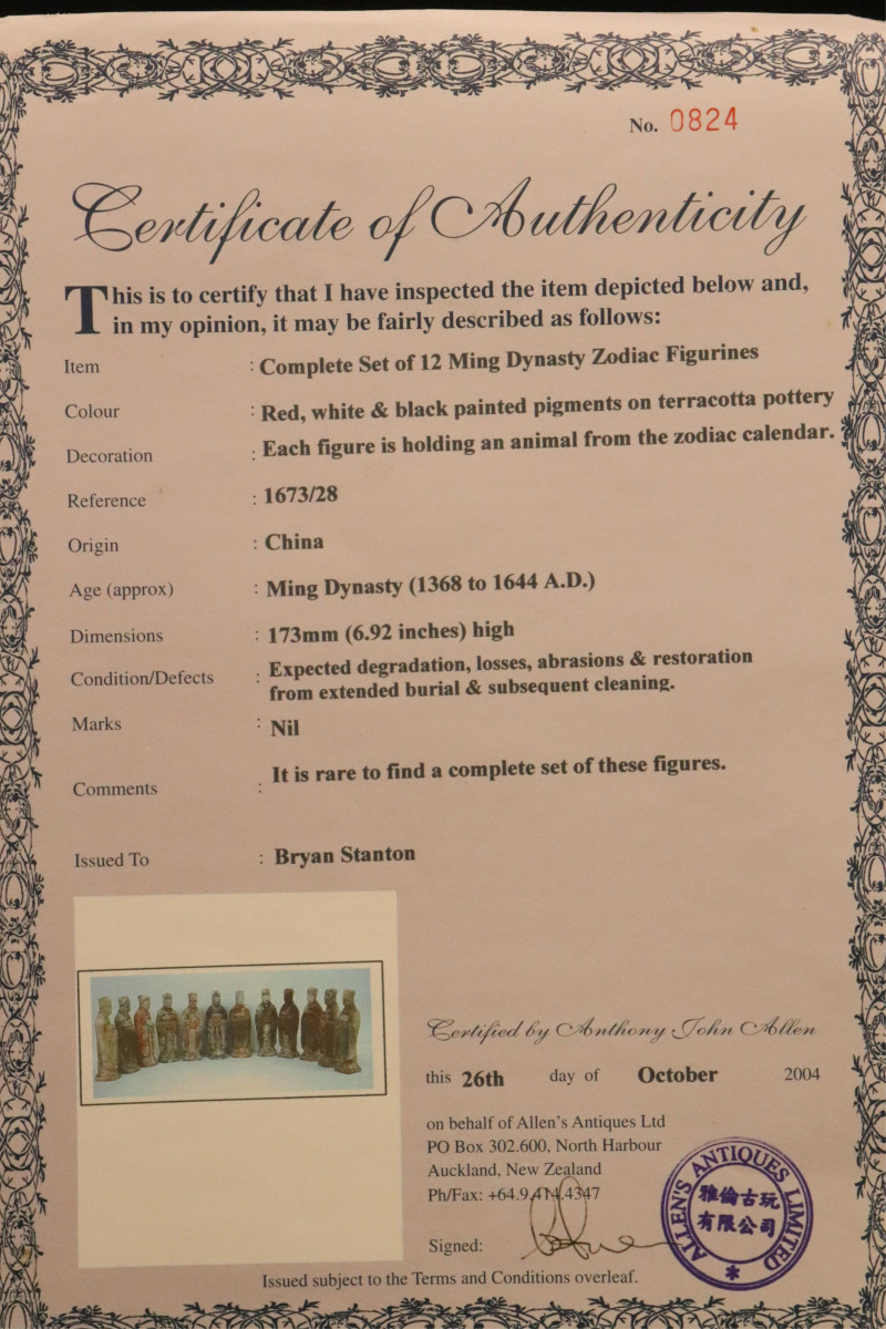 Complete Set of Twelve Zodiac Figures