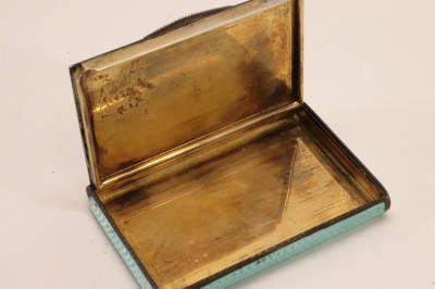 Leather Painted Box and Cigarette Case
