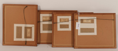 Four Watercolor Paintings, attr Sei-Sei Shugetsu