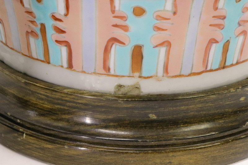 Pair of Famille Rose Vases Mounted as Lamps