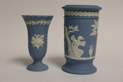 18 Small Wedgwood Pale Matte Blue Jasperware