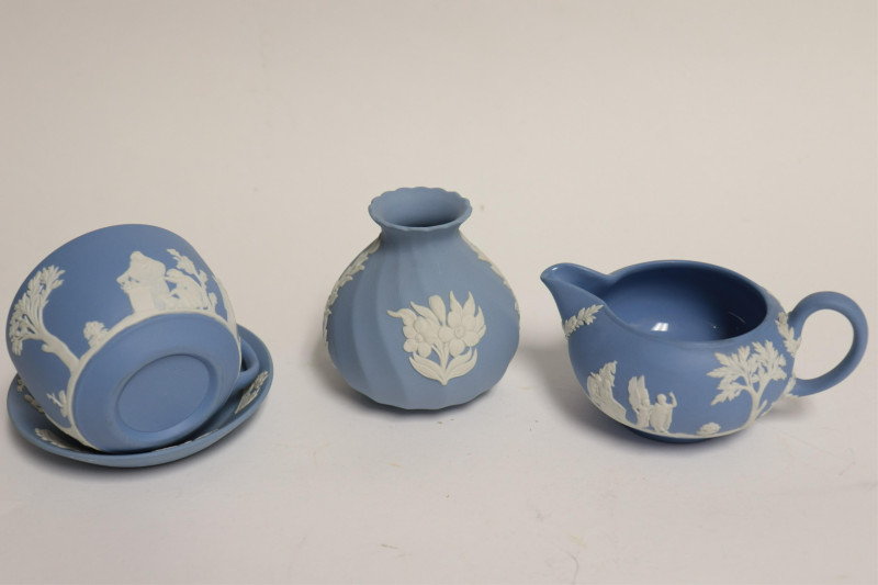 18 Small Wedgwood Pale Matte Blue Jasperware