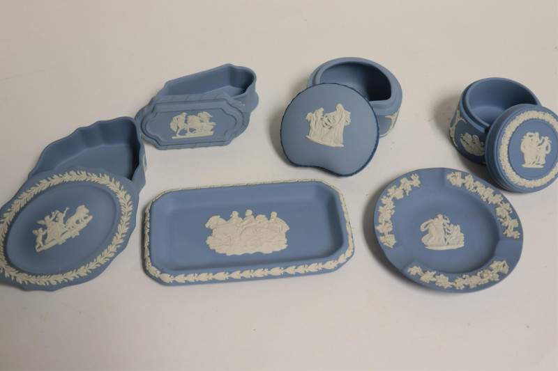18 Small Wedgwood Pale Matte Blue Jasperware