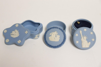 21 Light Blue Wedgwood Jasperware Smalls