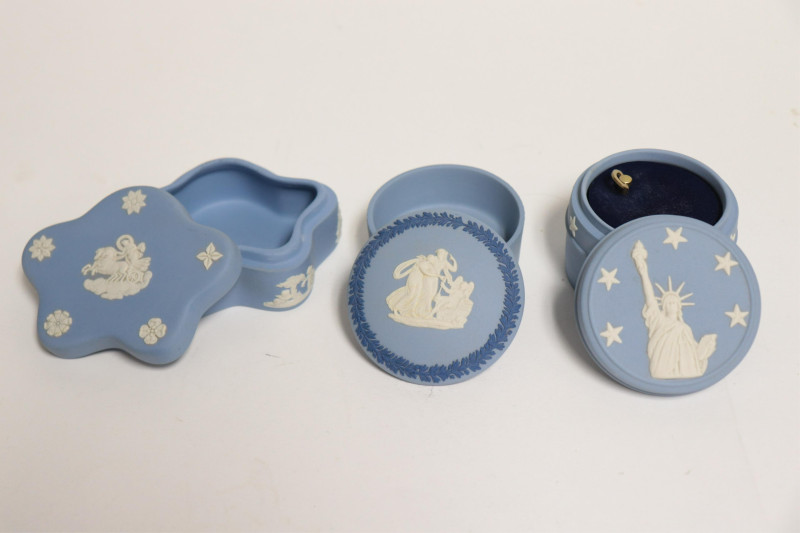 21 Light Blue Wedgwood Jasperware Smalls