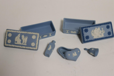 21 Light Blue Wedgwood Jasperware Smalls
