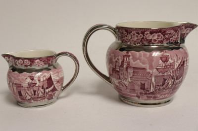 12 Wedgwood Lustre Pitchers, Vases, Mug &amp; Bowl