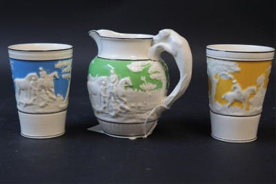 7 Wedgwood Hound Handle &amp; Related Items