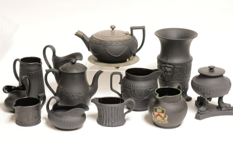 14 Pieces of Wedgwood Black Basalt