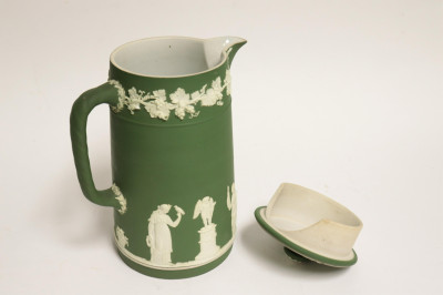 5 Wedgwood Dark Green Jasper Dip Pitchers