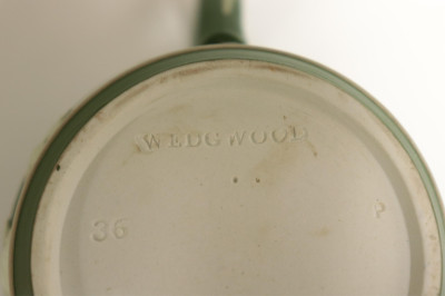 5 Wedgwood Dark Green Jasper Dip Pitchers