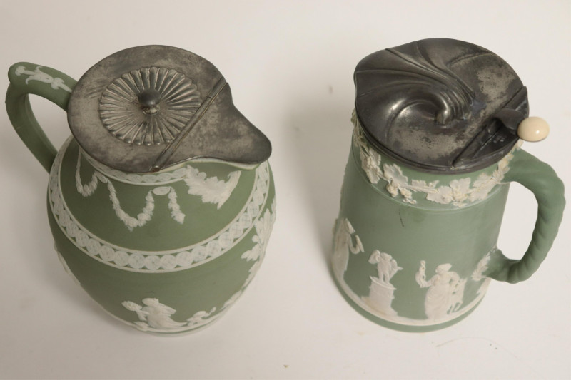 4 Wedgwood Green Jasper Dip Pitchers/Bowls