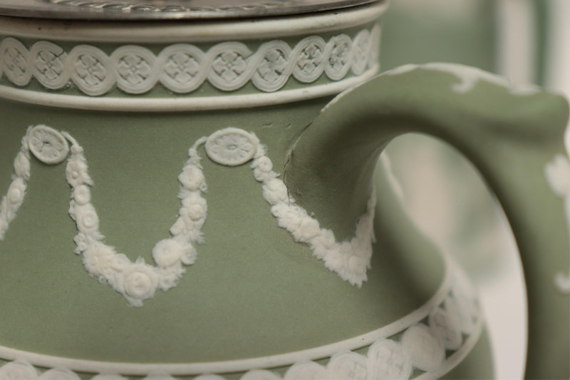 4 Wedgwood Green Jasper Dip Pitchers/Bowls