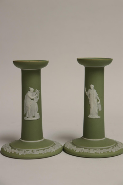 Group Wedgwood Green Jasperware Dip Smalls
