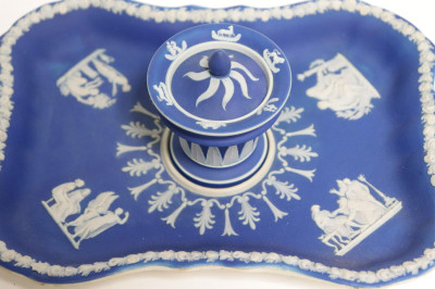 Wedgwood Blue Jasper Dip Ink Stand &amp; Incense