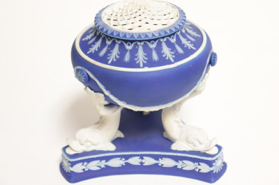 Wedgwood Blue Jasper Dip Ink Stand &amp; Incense