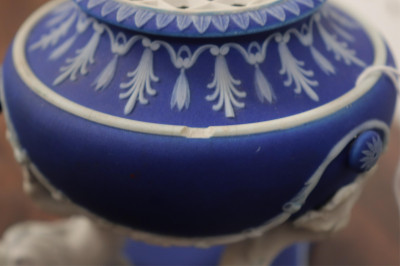 Wedgwood Blue Jasper Dip Ink Stand &amp; Incense