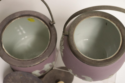 6 SP/Pewter Wedgwood Lavender Jasper Dip Items