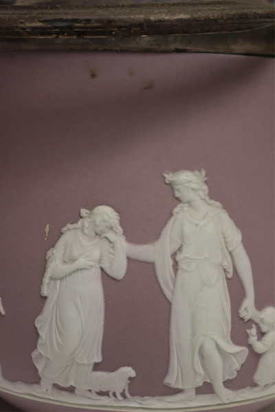 6 SP/Pewter Wedgwood Lavender Jasper Dip Items