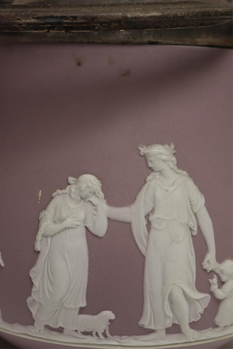 6 SP/Pewter Wedgwood Lavender Jasper Dip Items