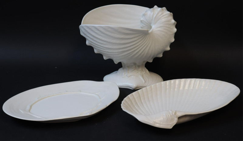 3 Wedgwood White Shell Items