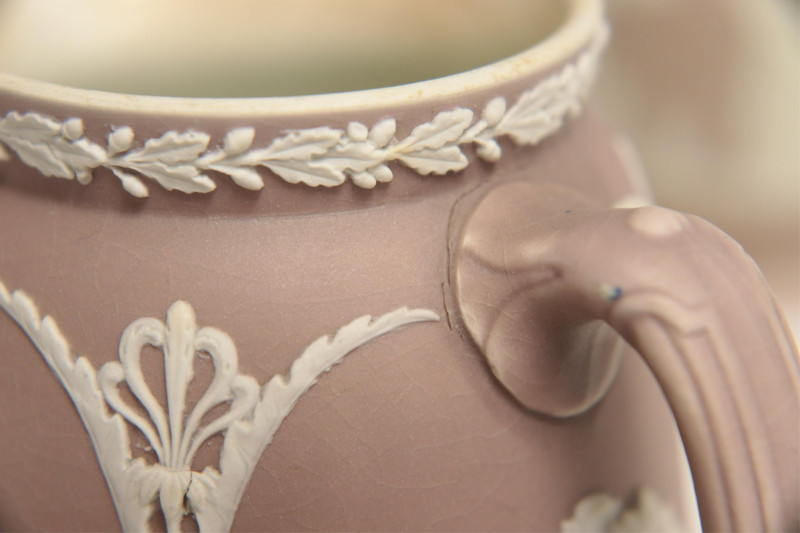 5 Wedgwood Lavender Jasper Dip Pitchers, Bowls