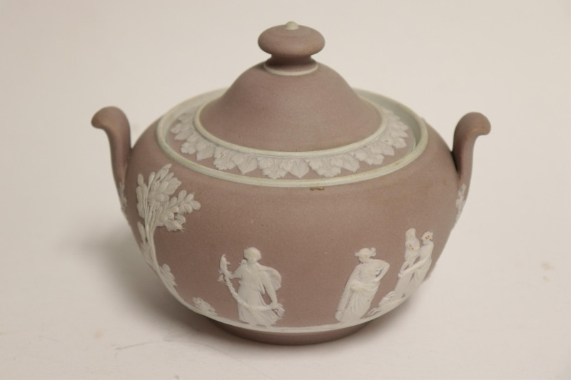 5 Wedgwood Lavender Jasper Dip Pitchers, Bowls