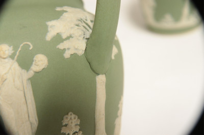 Wedgwood Dark Green Jasper Dip Pitchers &amp; Bottle