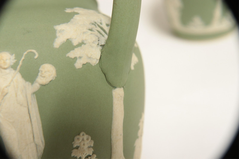 Wedgwood Dark Green Jasper Dip Pitchers &amp; Bottle