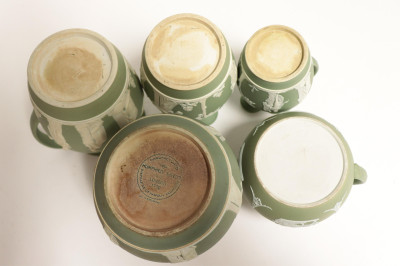 Wedgwood Dark Green Jasper Dip Pitchers &amp; Bottle