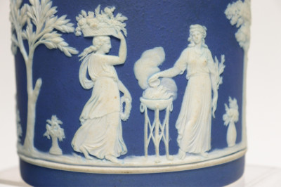 Wedgwood Blue Jasperware Dome &amp; Tobacco Jars