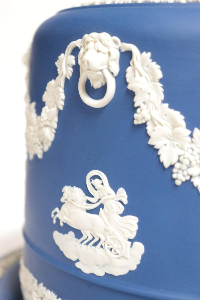 Wedgwood Blue Jasperware Dome &amp; Tobacco Jars