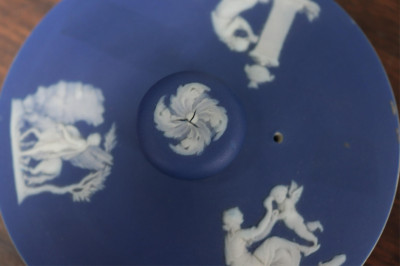 Wedgwood Blue Jasperware Dome &amp; Tobacco Jars
