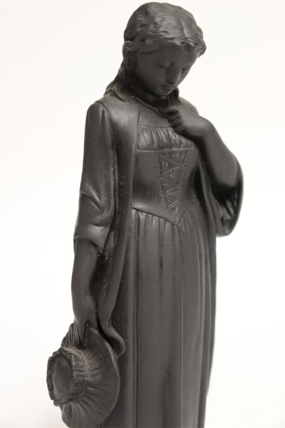 Wedgwood Black Basalt Figures, Olivia &amp; Winter