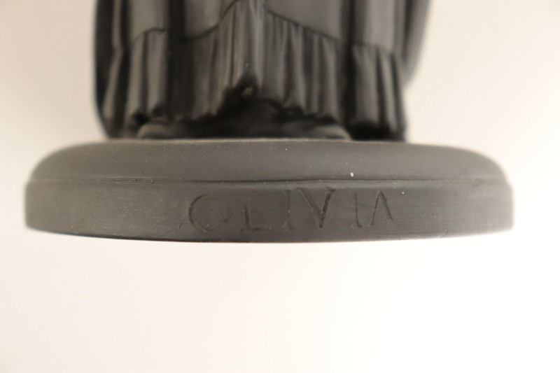 Wedgwood Black Basalt Figures, Olivia &amp; Winter