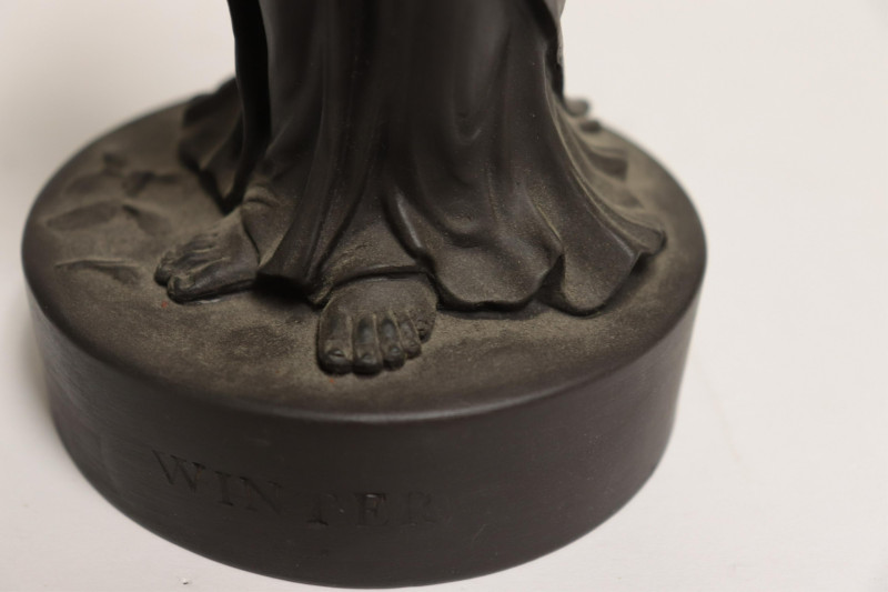 Wedgwood Black Basalt Figures, Olivia &amp; Winter